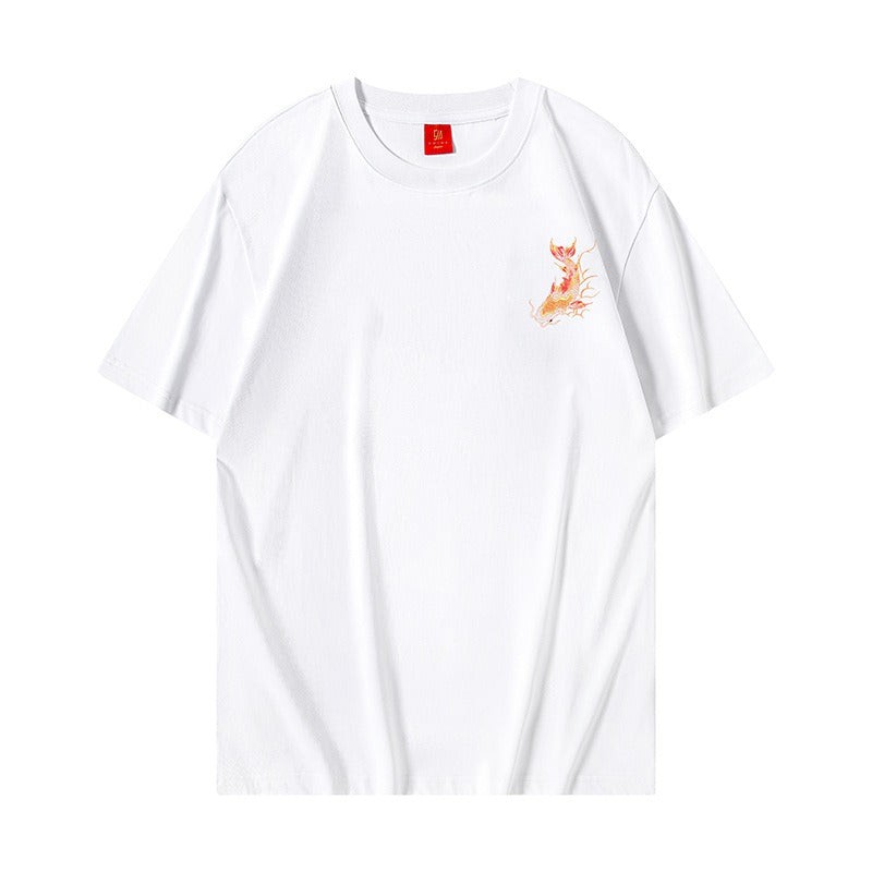 Koi carp embroidered T-shirt