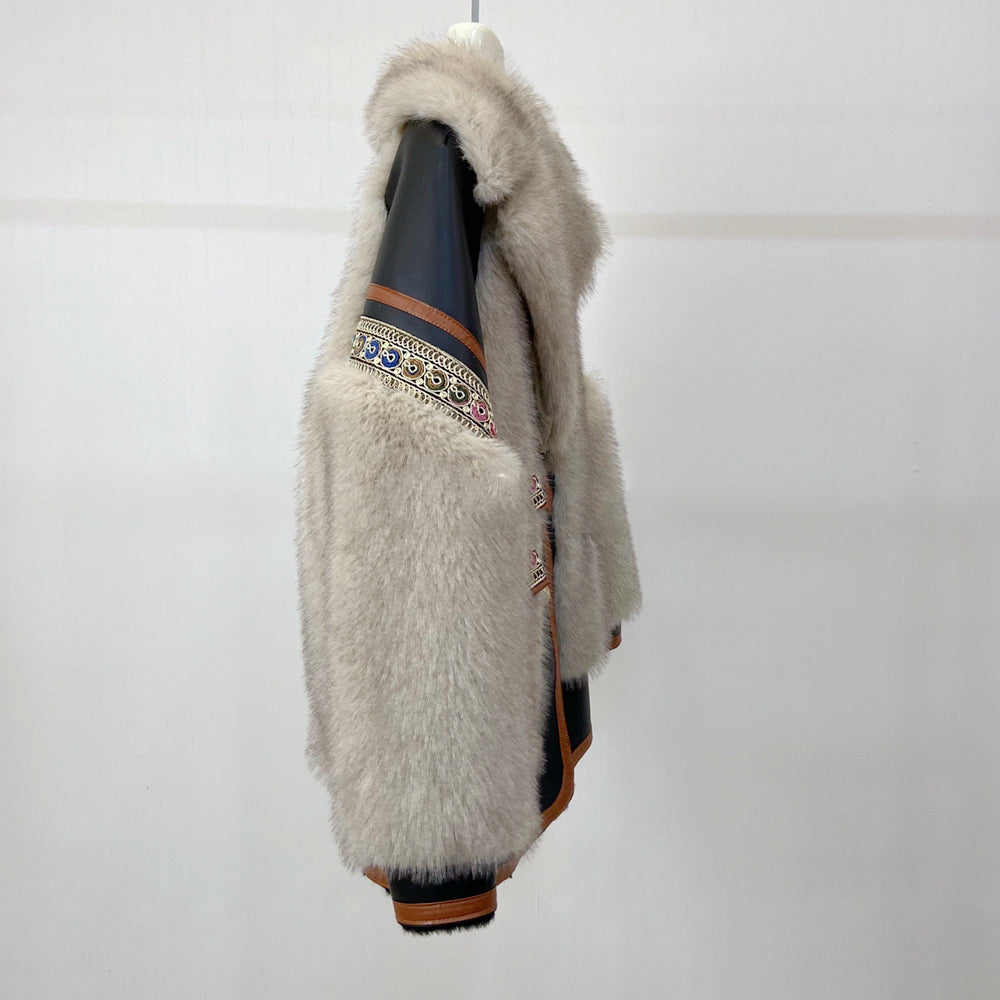 Faux fur jacket Women's temperament jacket