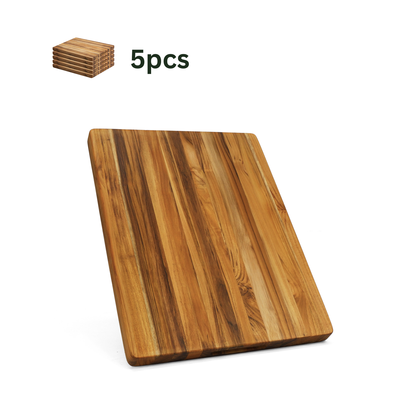 Teak cutting board natural + solid wood