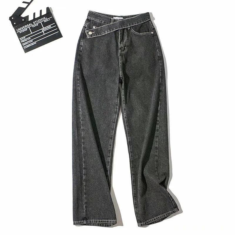 Oblique Belt high waist jeans