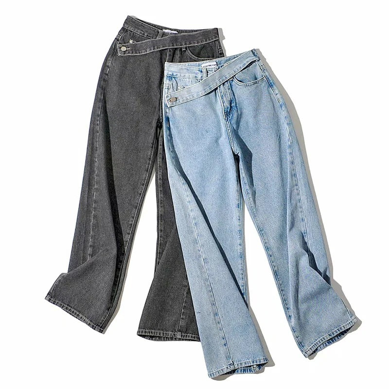 Oblique Belt high waist jeans