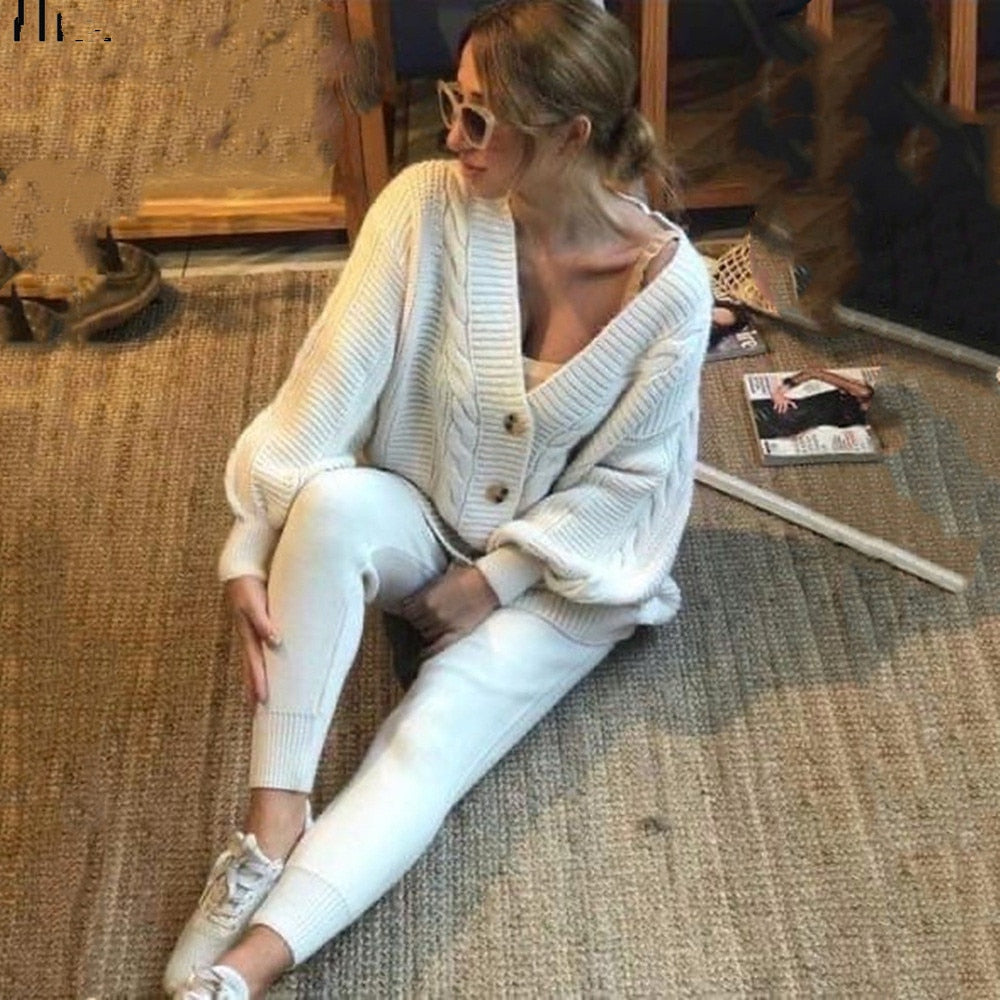 2-piece knit tracksuit