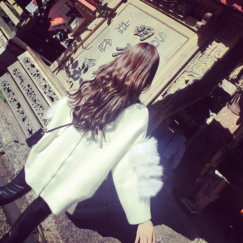 Fluffy turtleneck sweater