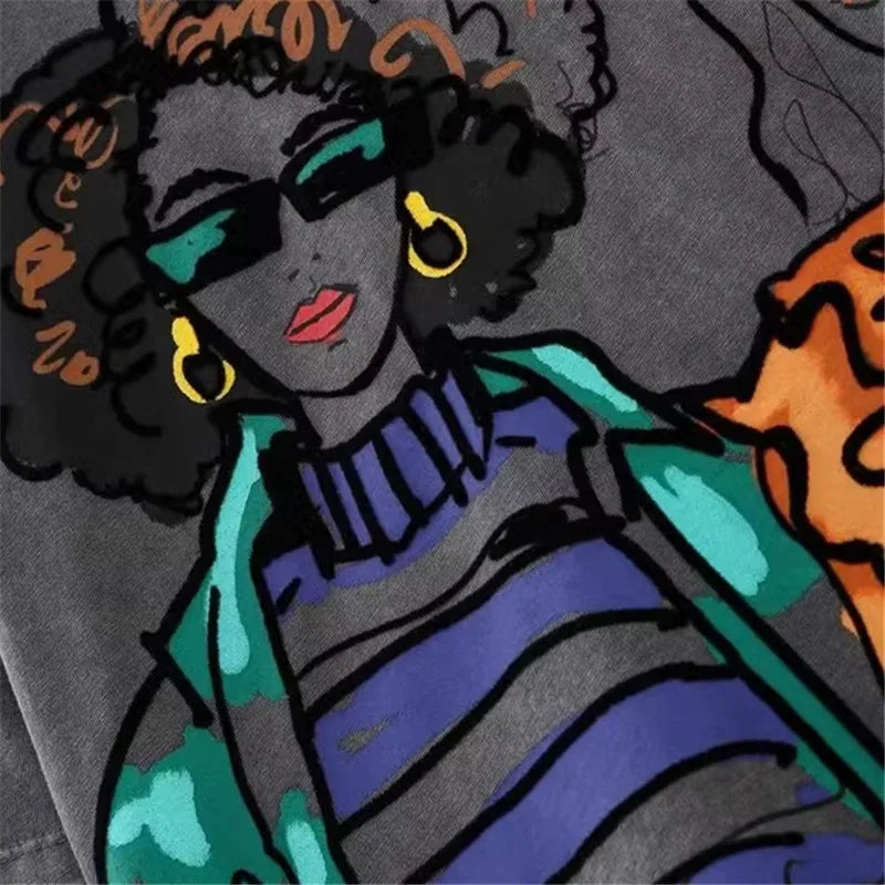 O-Neck fashion character T Shirt
