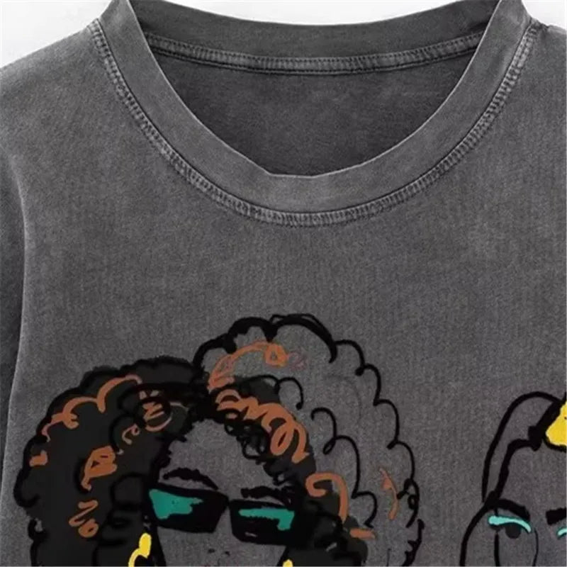 O-Neck fashion character T Shirt