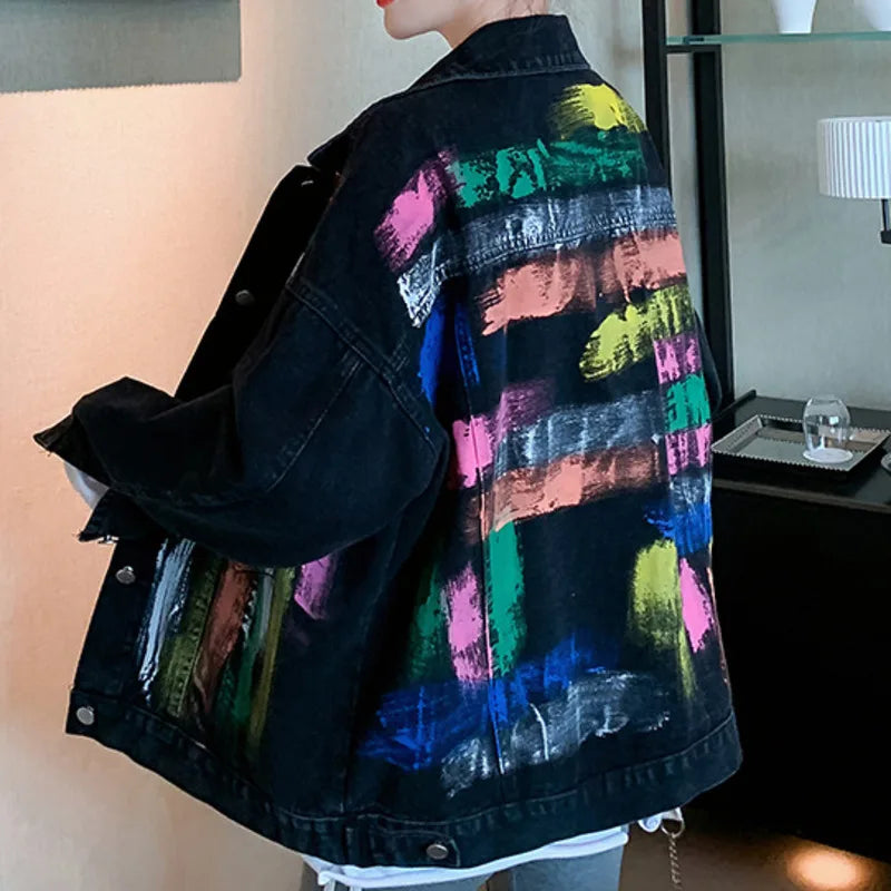 Hand-painted denim jacket