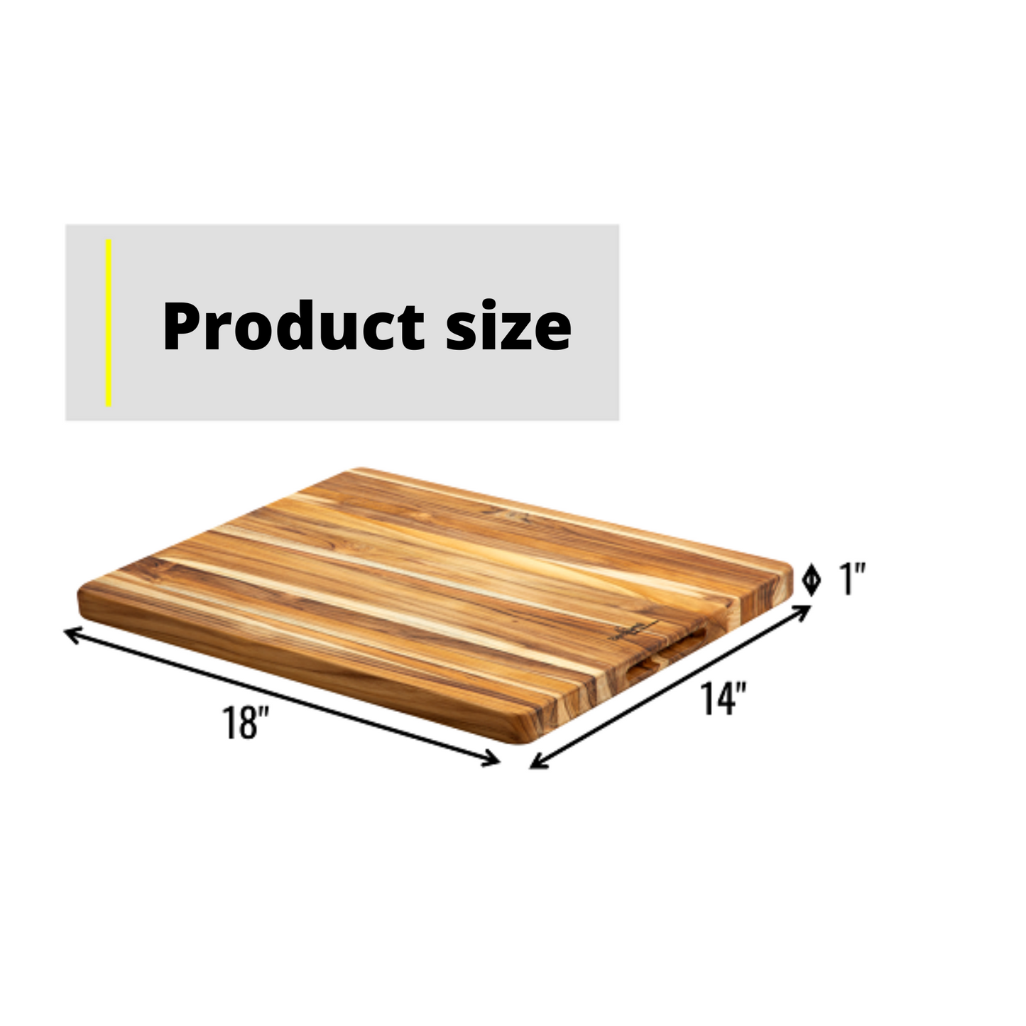 Teak cutting board natural + solid wood