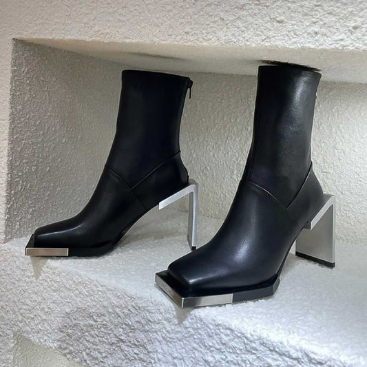 Sliver square boots