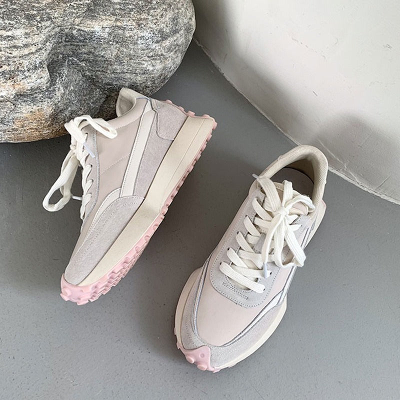 Genuine leather casual sneakers