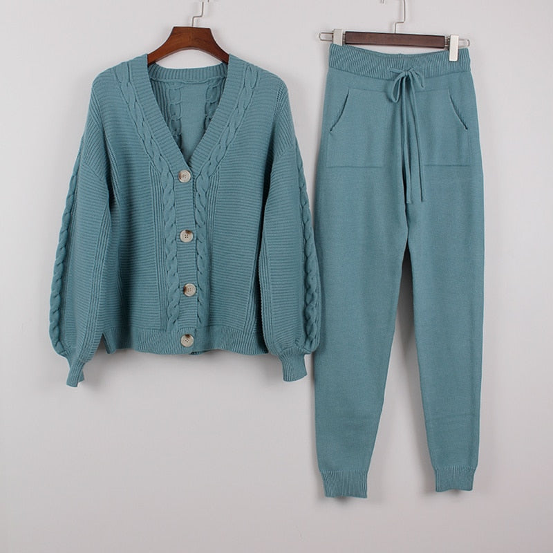 2-piece knit tracksuit