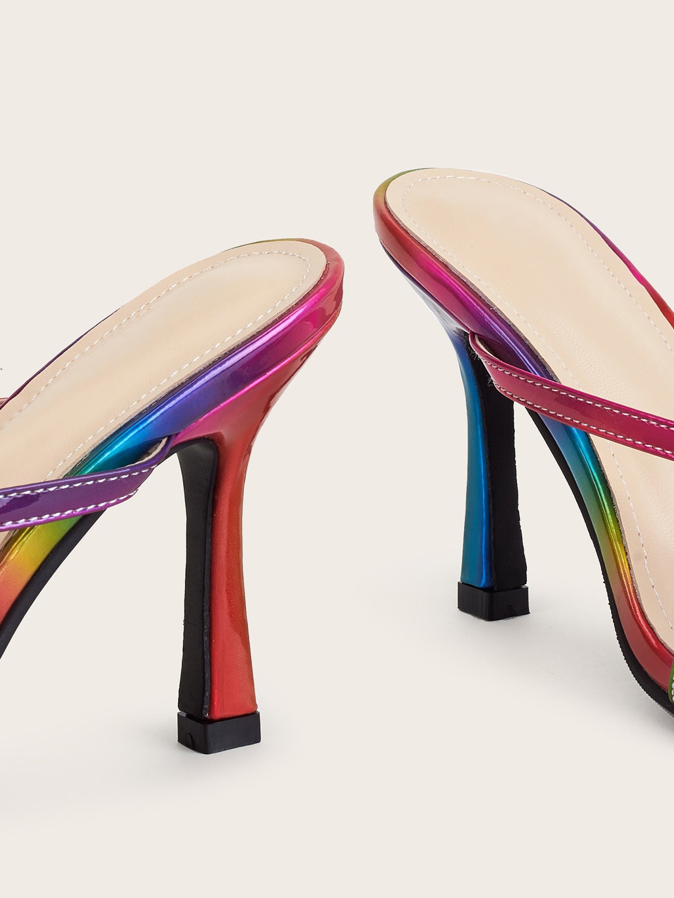 Rainbow heeled flops