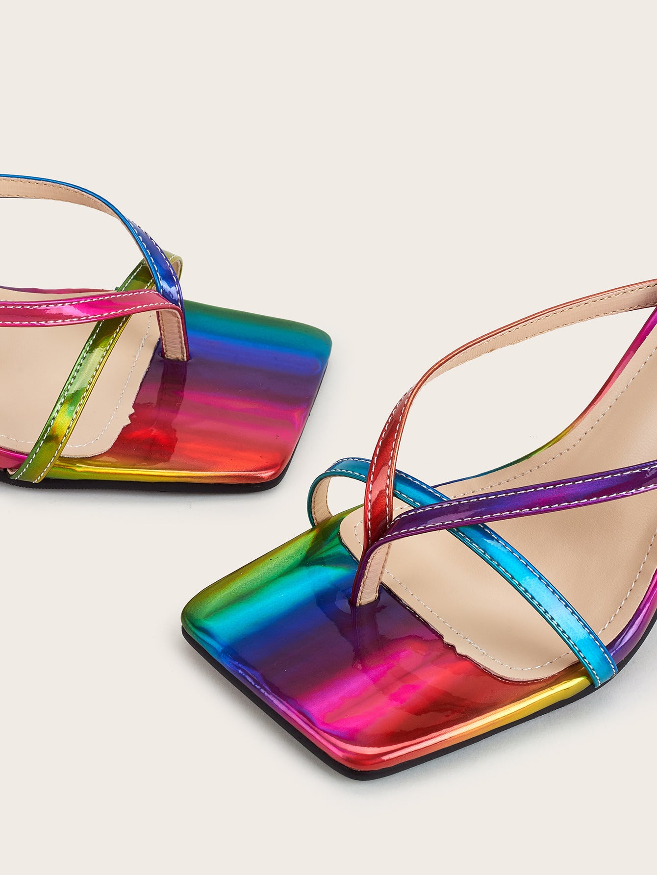 Rainbow heeled flops