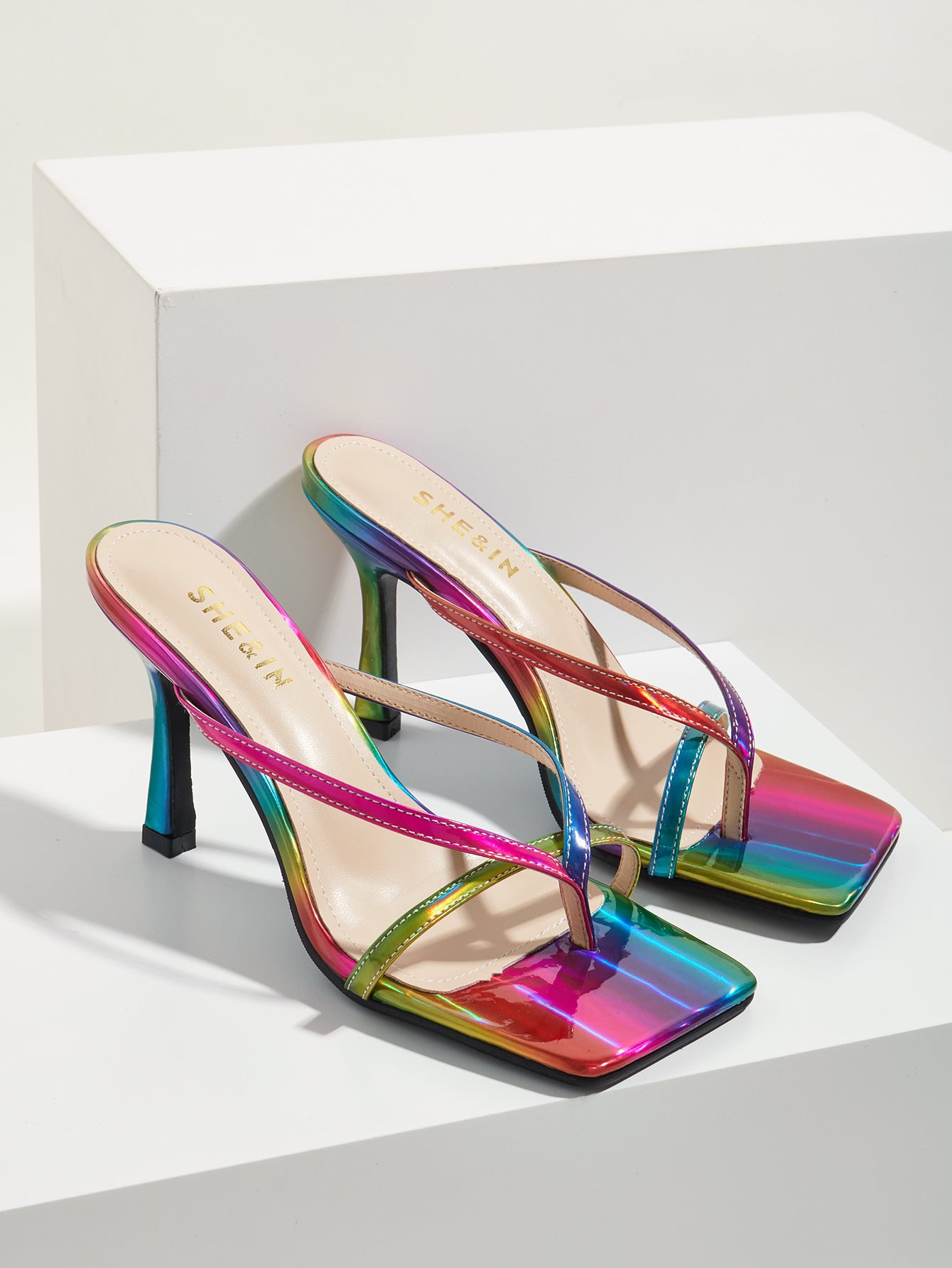 Rainbow heeled flops