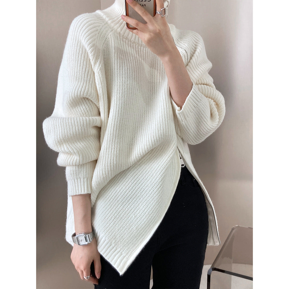 Zipper sweater