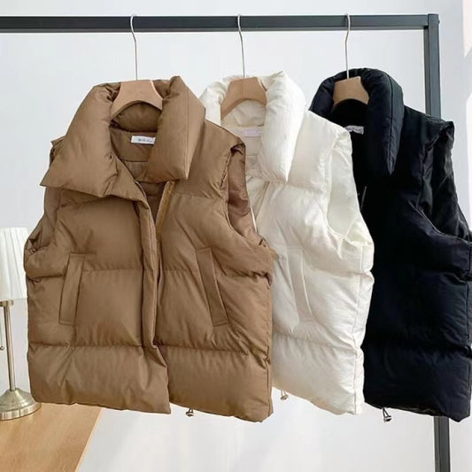 Short down cotton vest