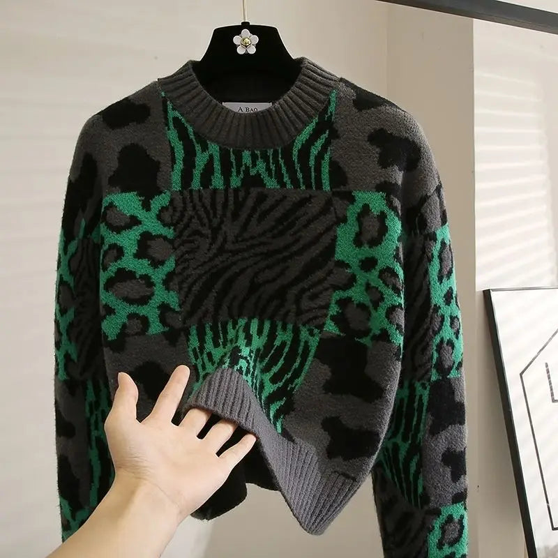 Leopard print sweater