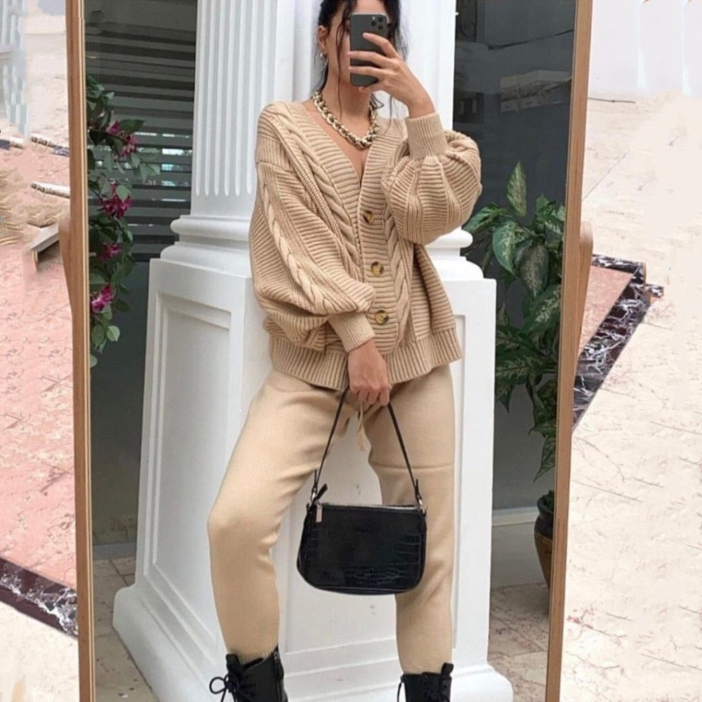 2-piece knit tracksuit