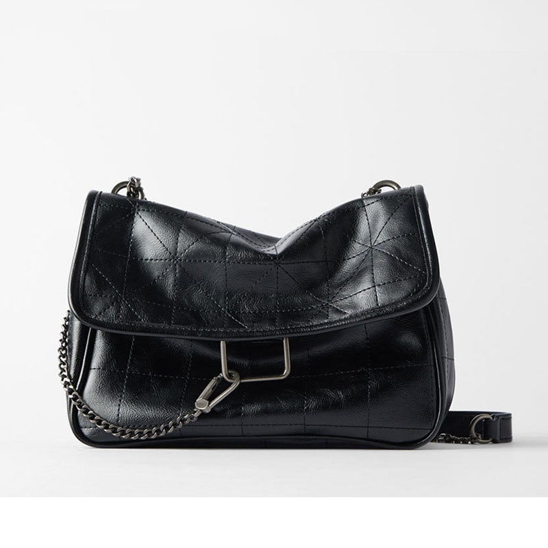 Leather shoulder bag