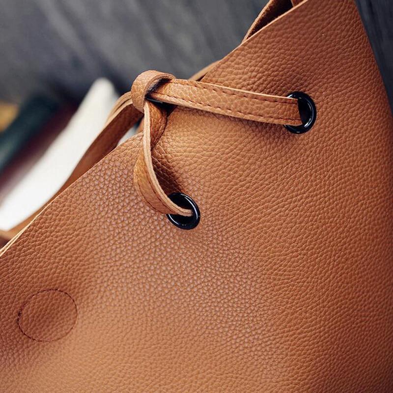 Soft leather shoulder and mini bag