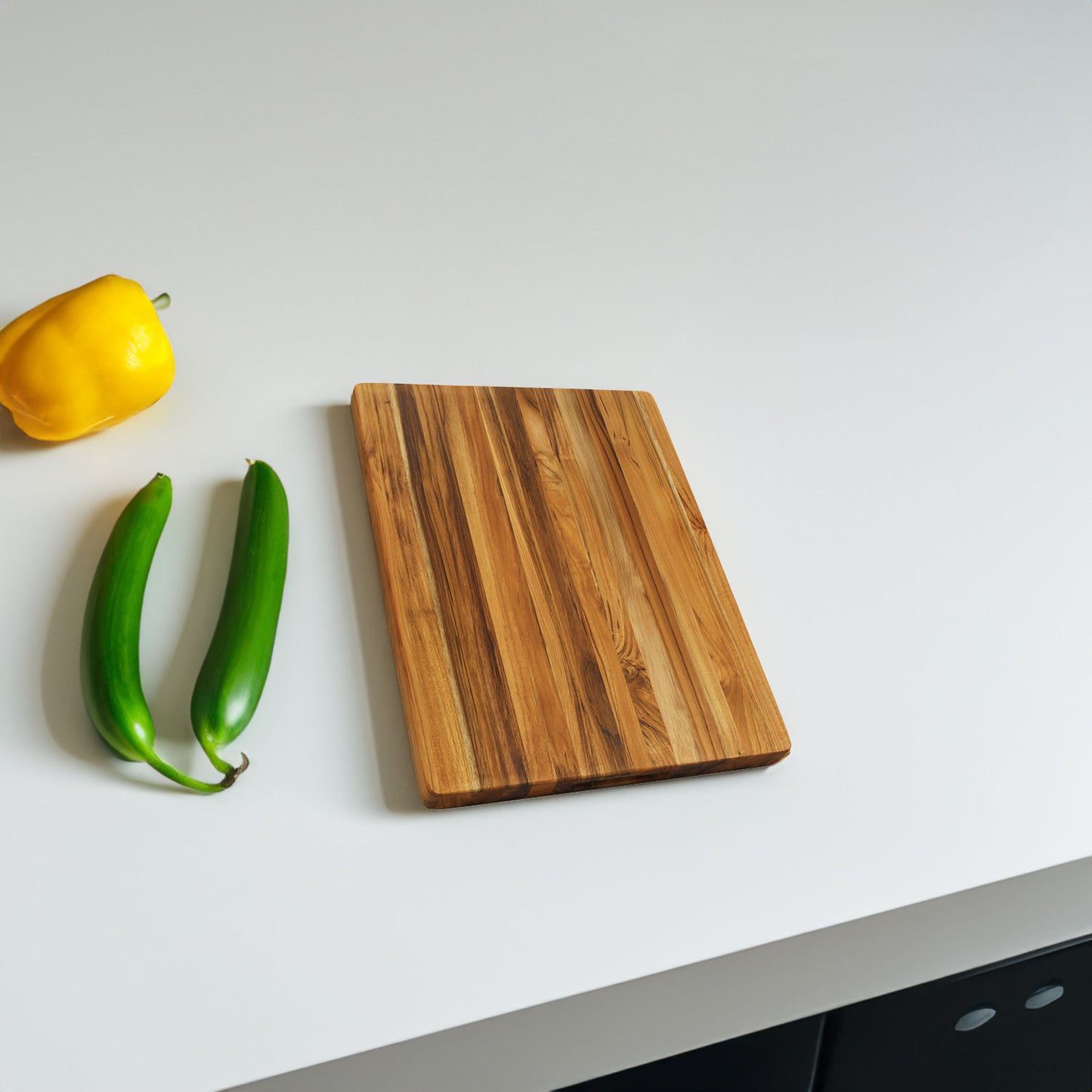 Teak cutting board natural + solid wood