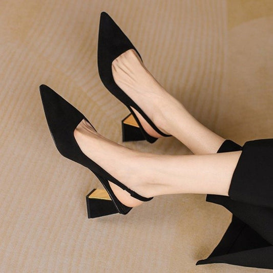 Slingback block heels