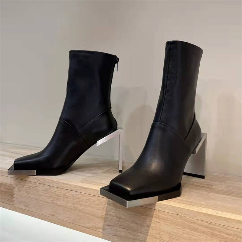 Sliver square boots