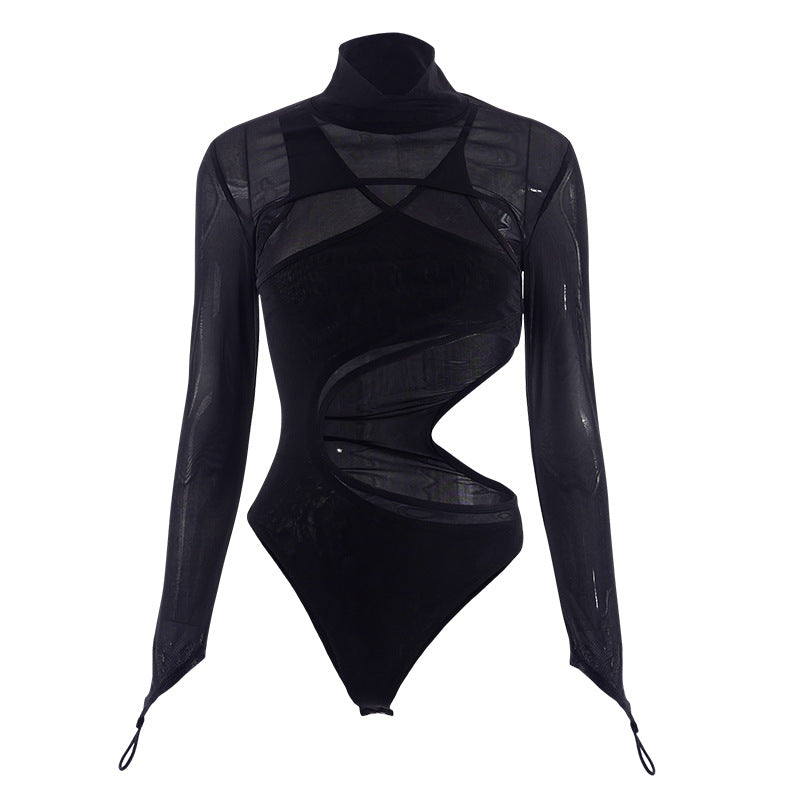 Mesh perspective bodysuit